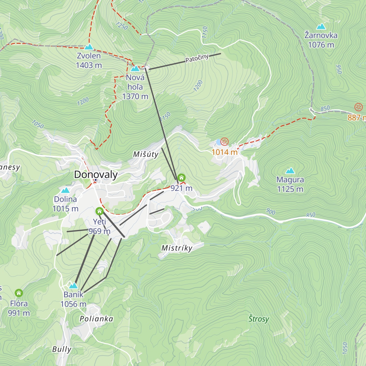 Chata pod Magurou map
