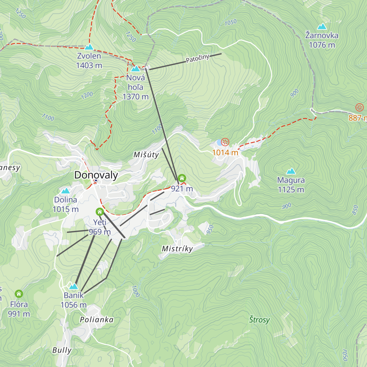 Chata pod Magurou map