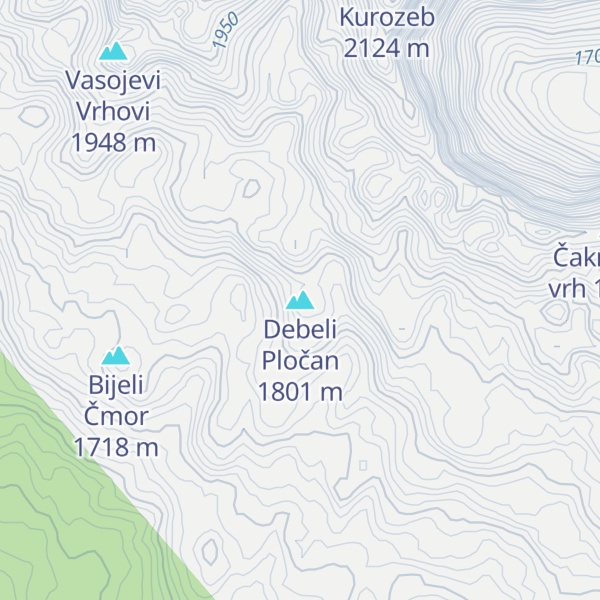 Map of Debeli Pločan