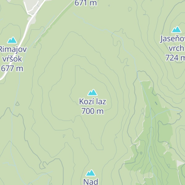 Map of Kozí laz