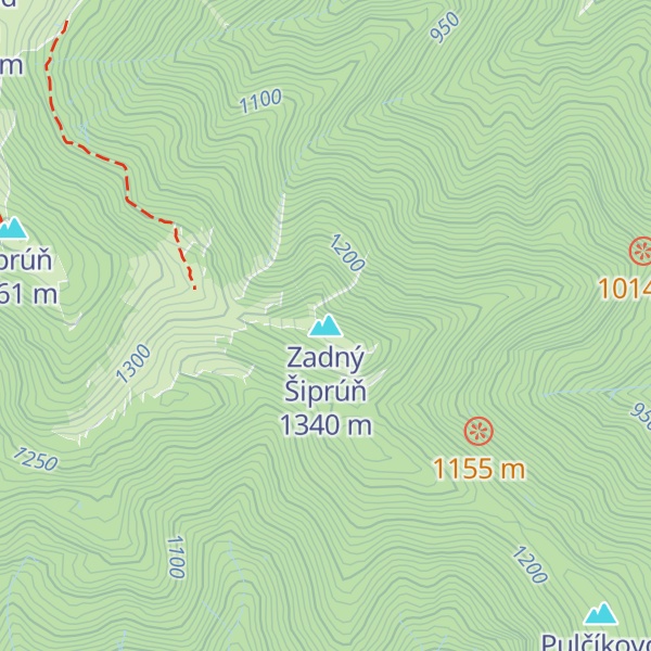 Map of Zadný Šiprúň