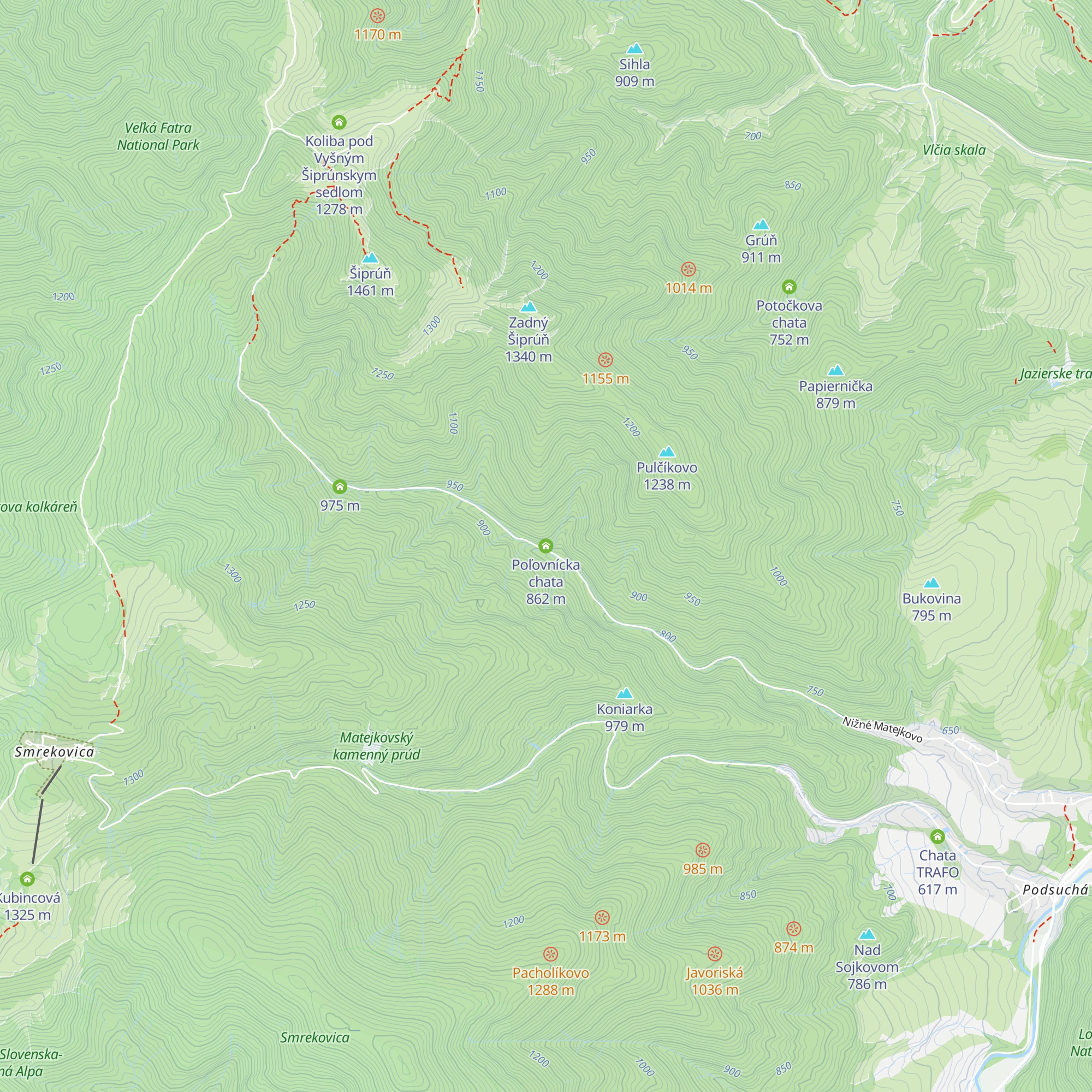 Poľovnícka chata map