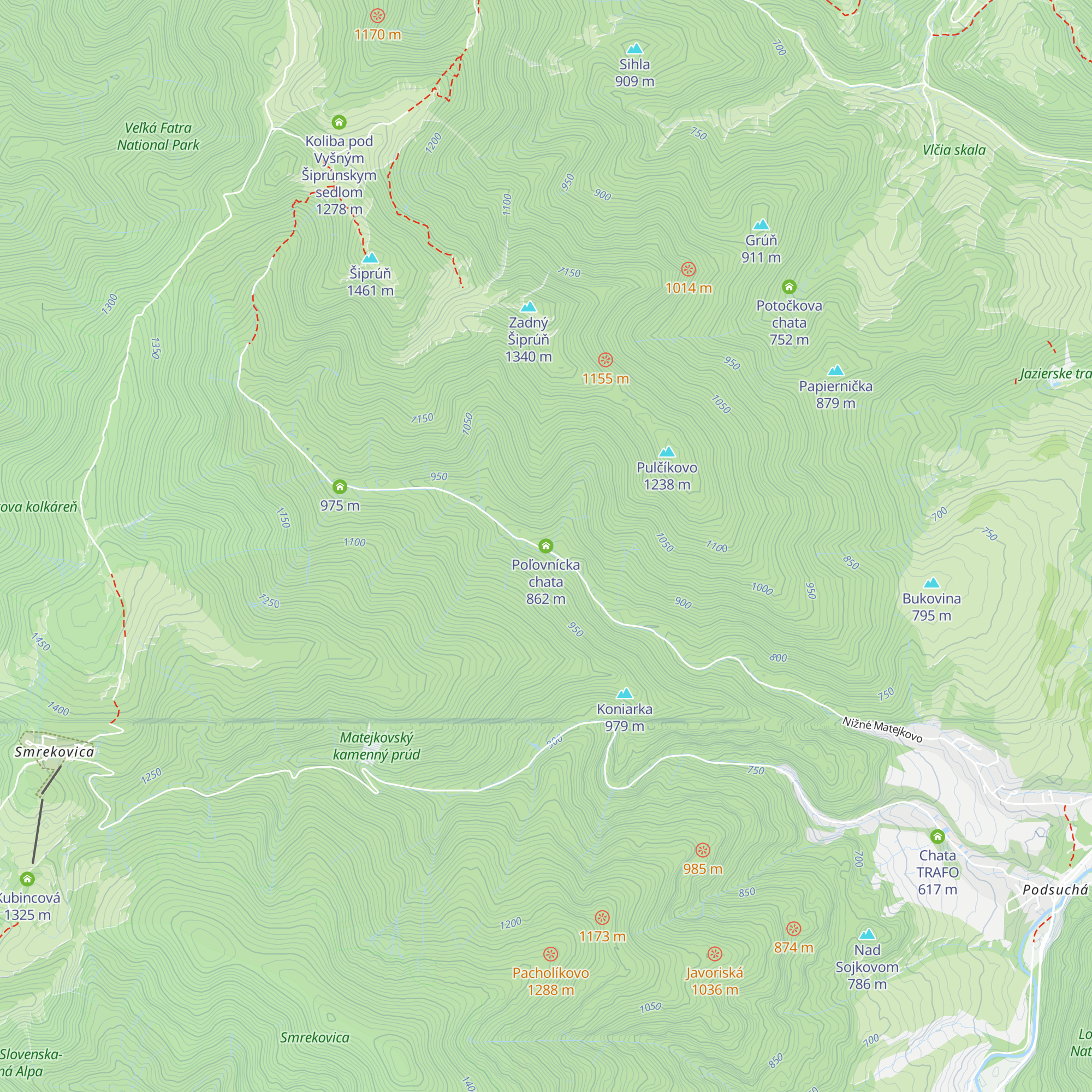 Poľovnícka chata map