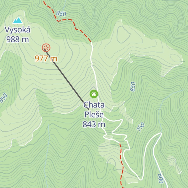 Map of Chata Pleše