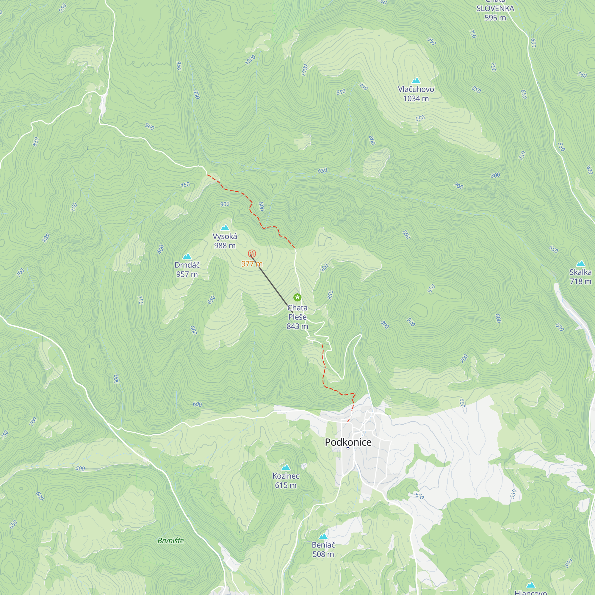 Chata Pleše map