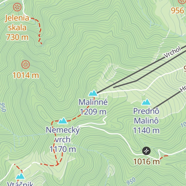 Map of Malinné