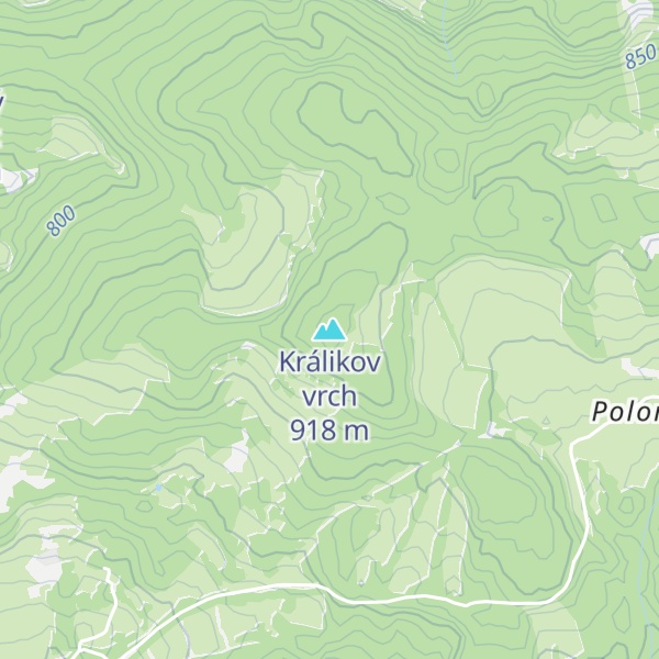 Map of Králikov vrch
