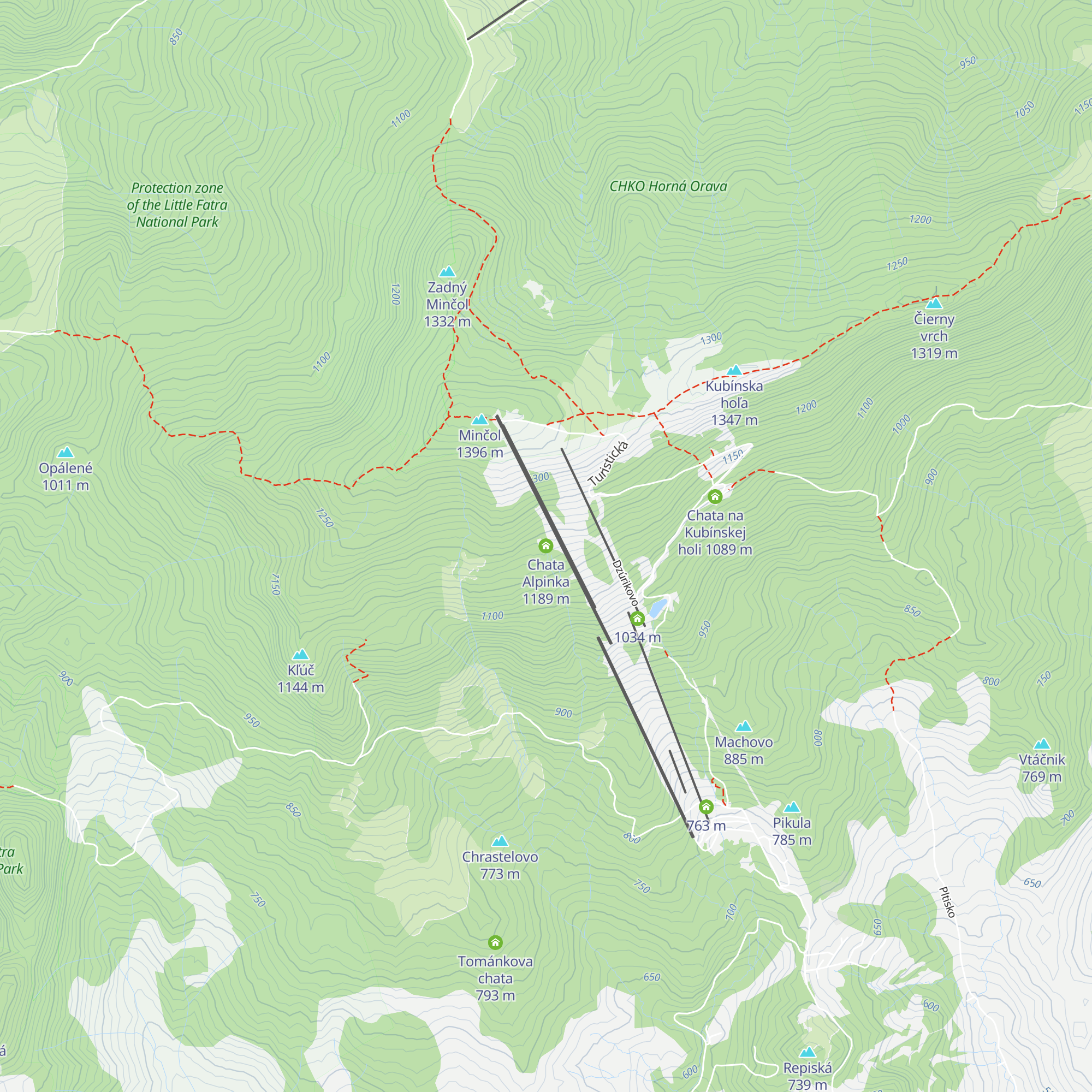Chata Alpinka map