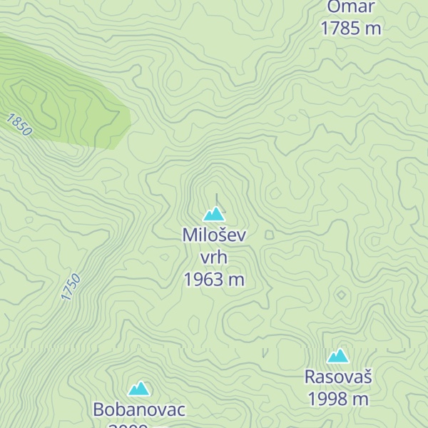 Map of Milošev vrh