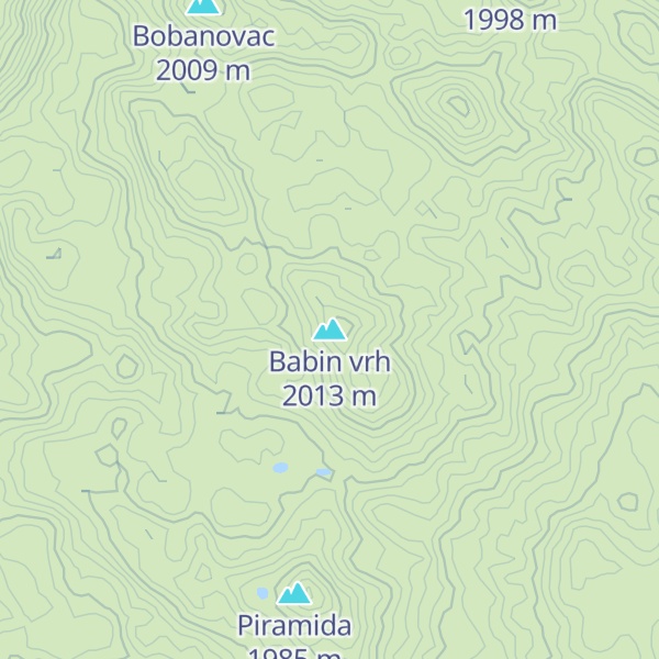 Map of Babin vrh