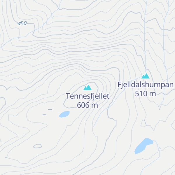 Map of Tennesfjellet