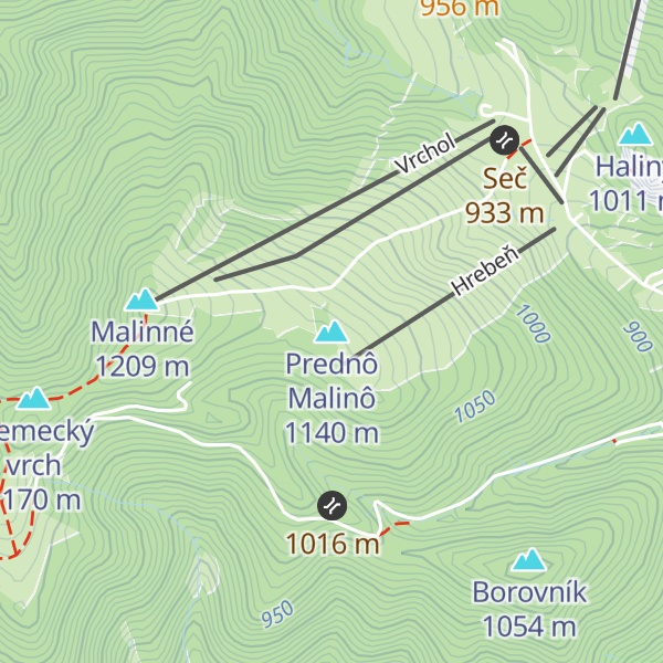 Map of Prednô Malinô