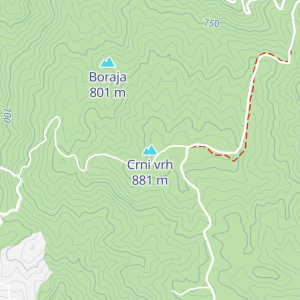 Map of Crni vrh