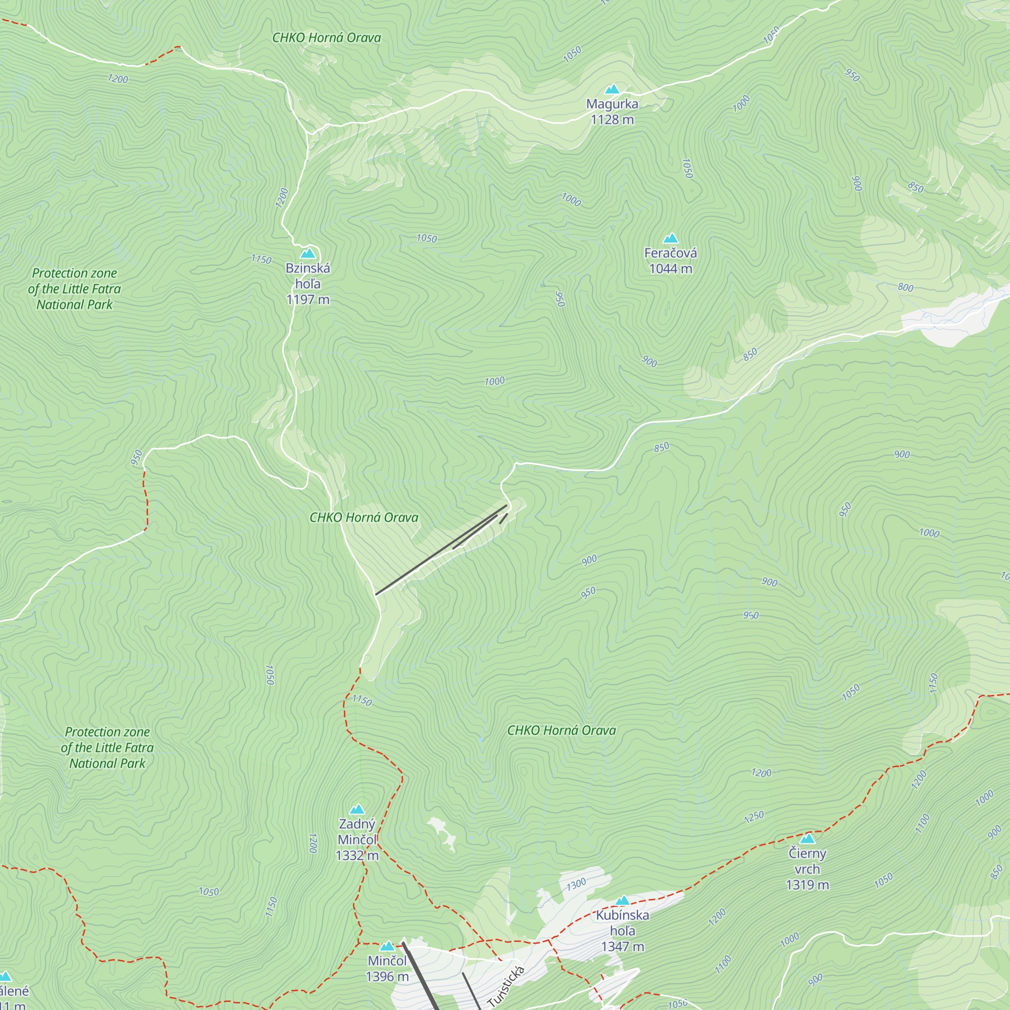 Lyžiareň map