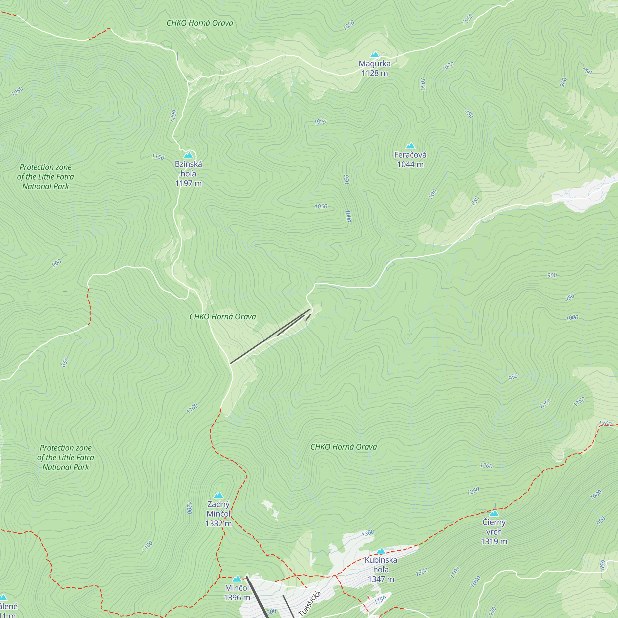 Lyžiareň map