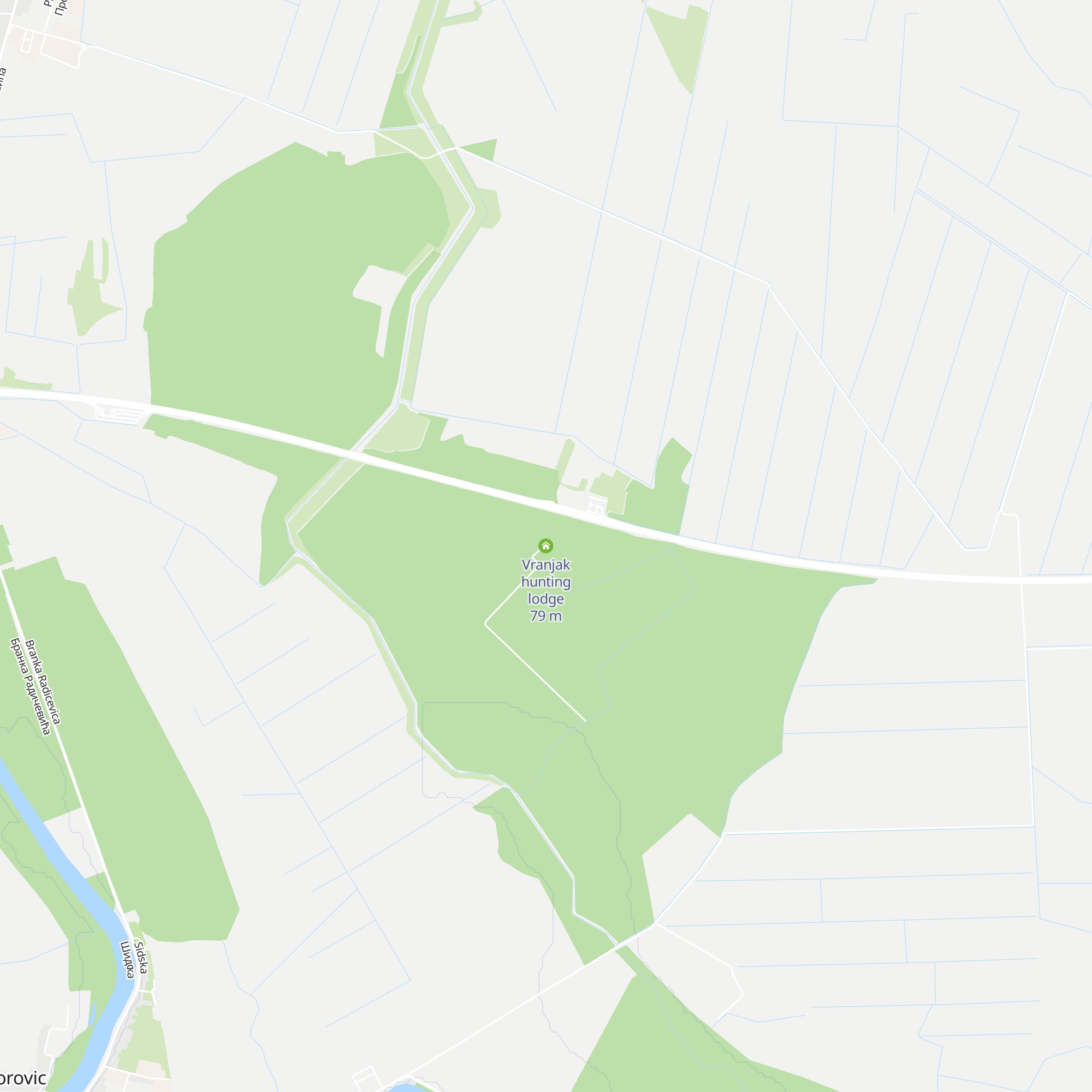 Vranjak hunting lodge map