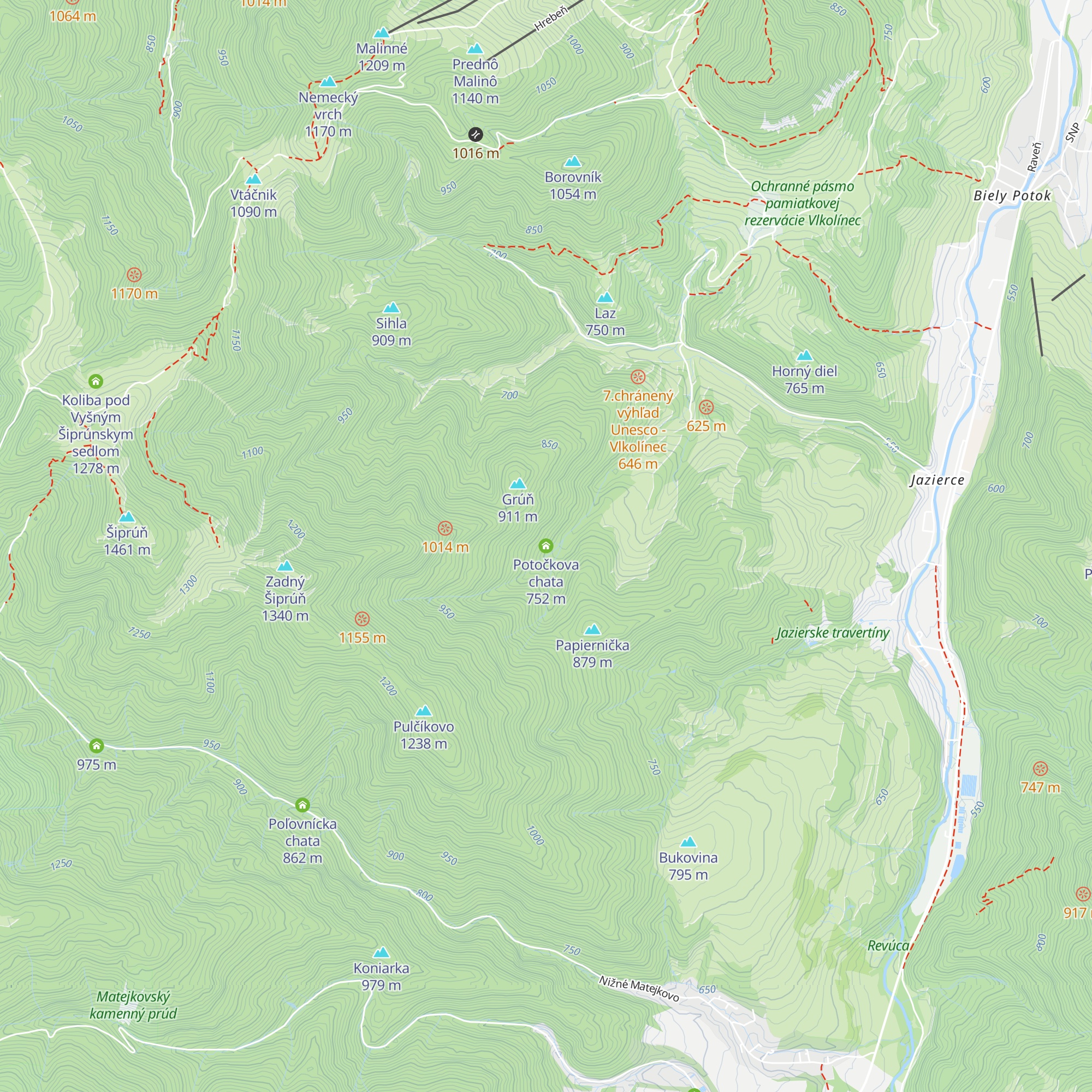 Potočkova chata map