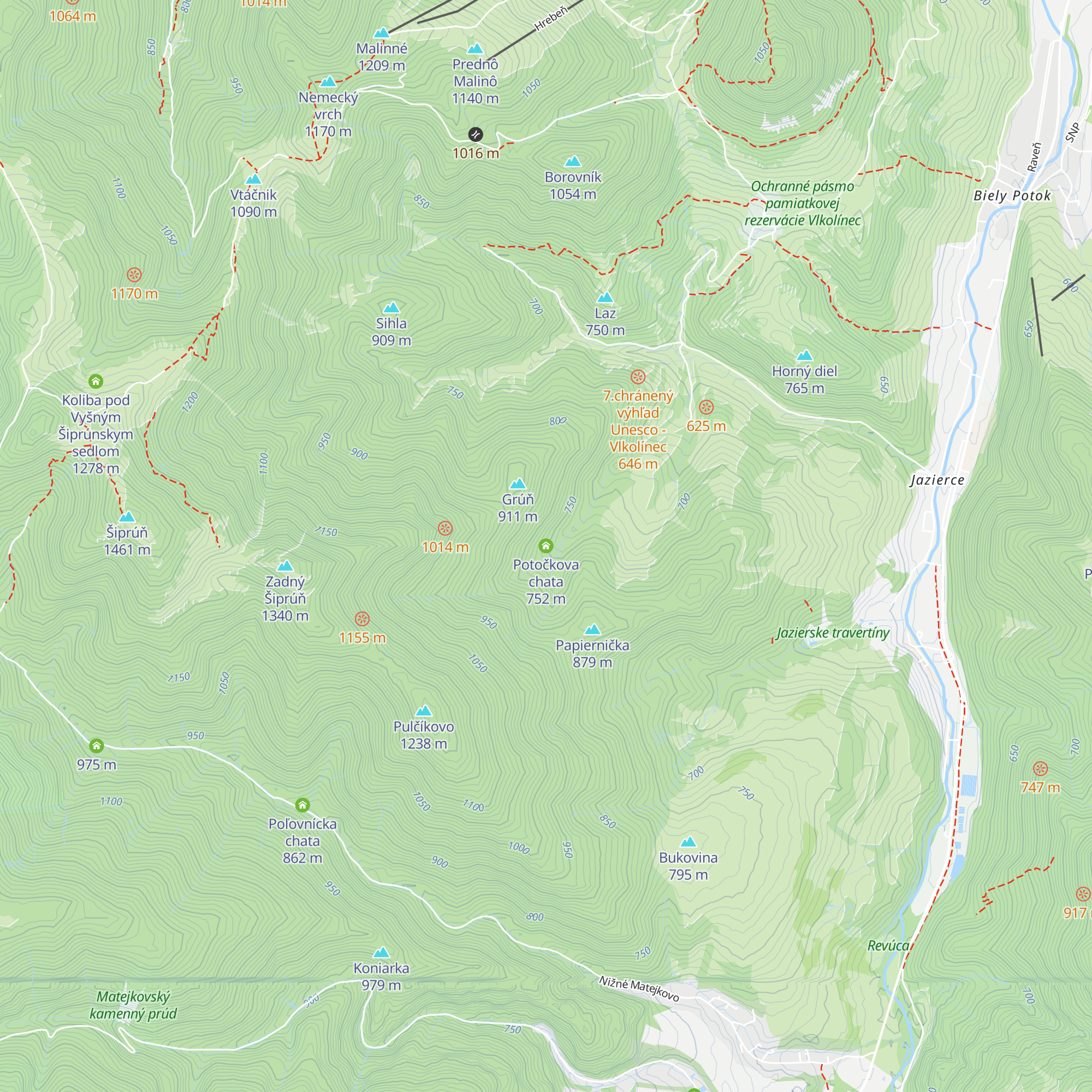 Potočkova chata map