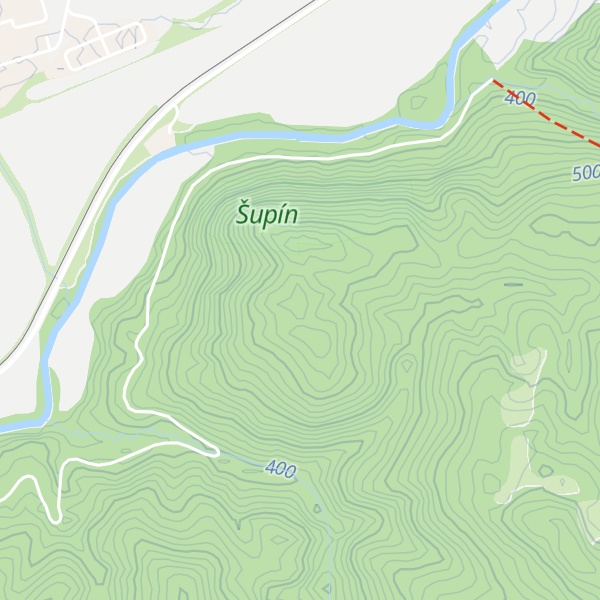 Map of Šupín