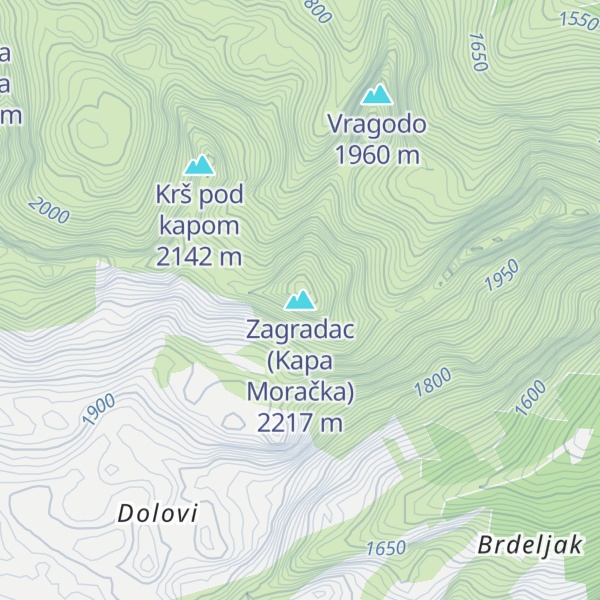 Map of Zagradac (Kapa Moračka)