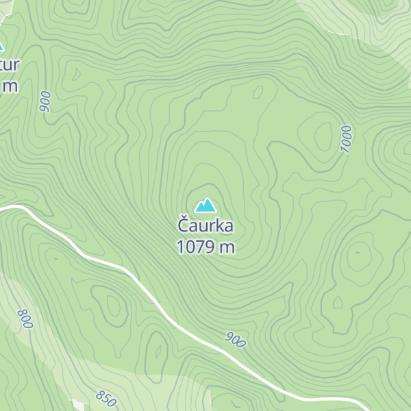 Map of Čaurka