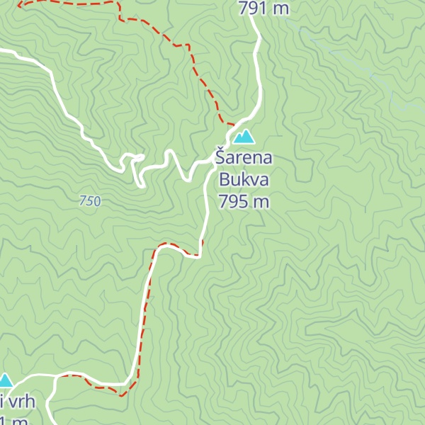 Map of Planinarski dom „Šarena bukva”