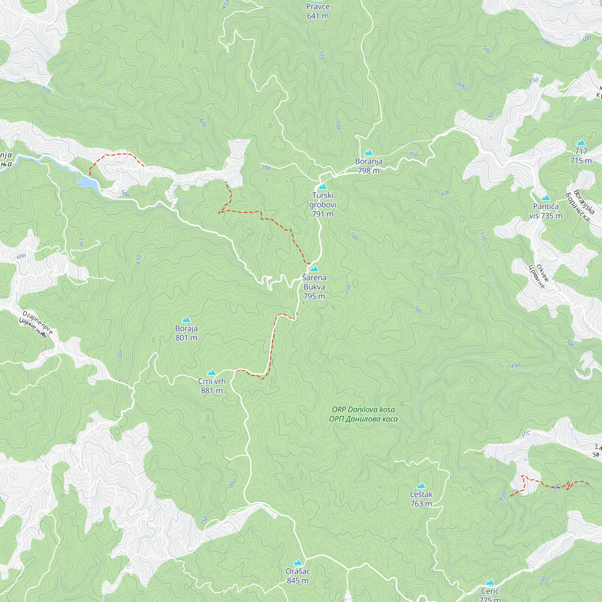 Planinarski dom „Šarena bukva” map