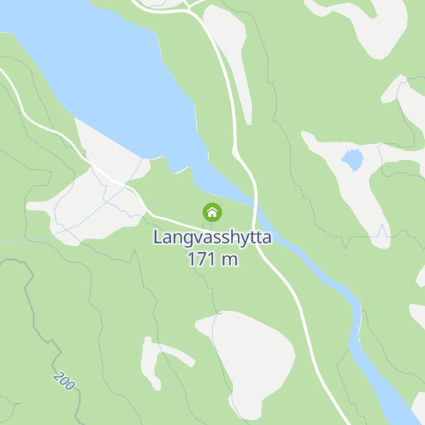 Map of Langvasshytta