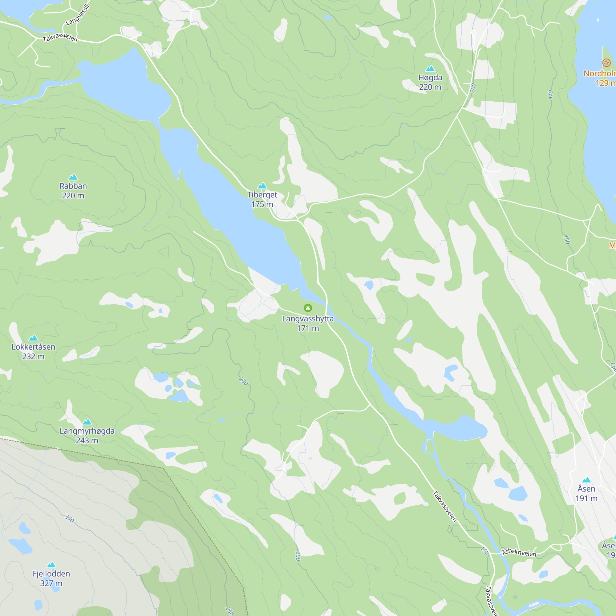 Langvasshytta map