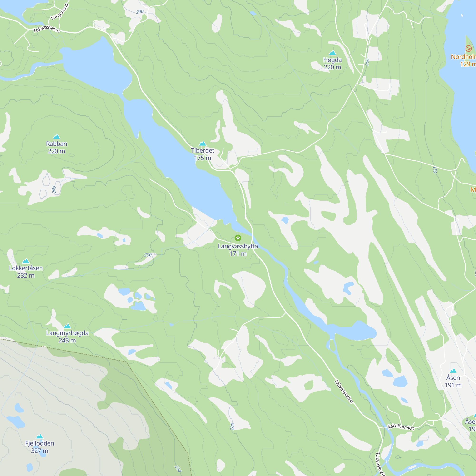 Langvasshytta map