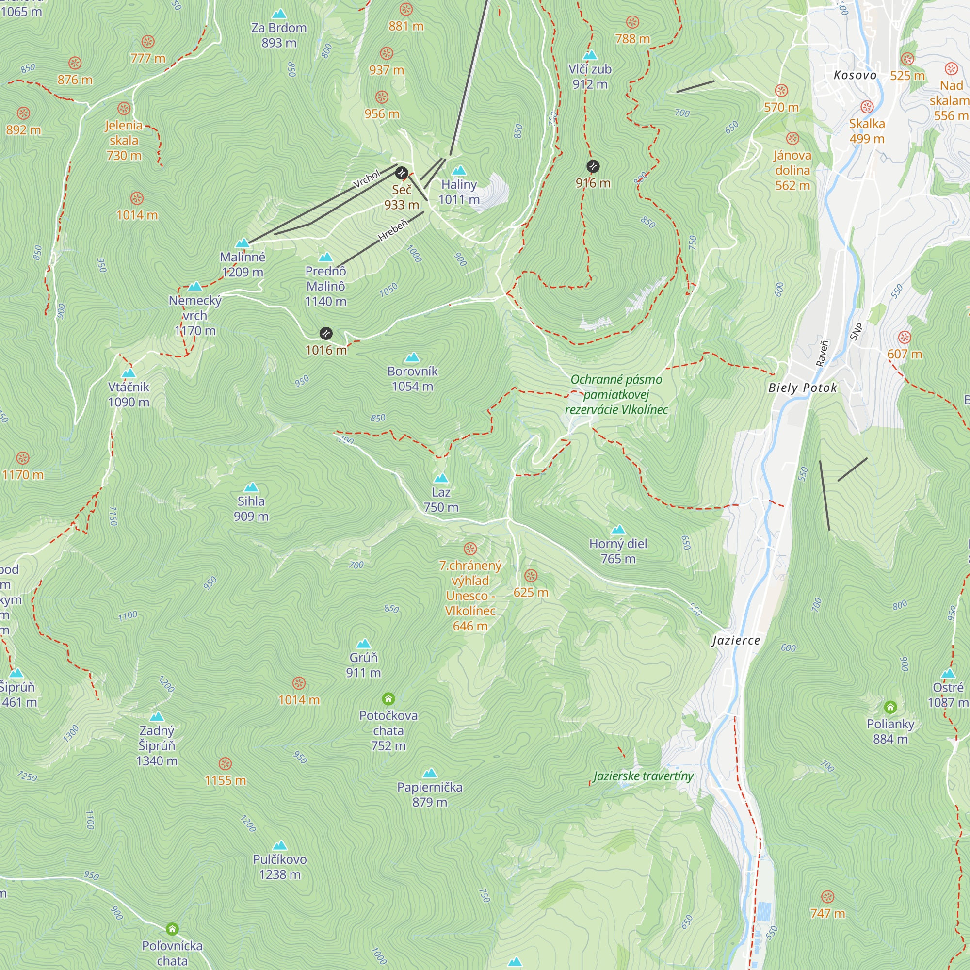 Chata č.67 map