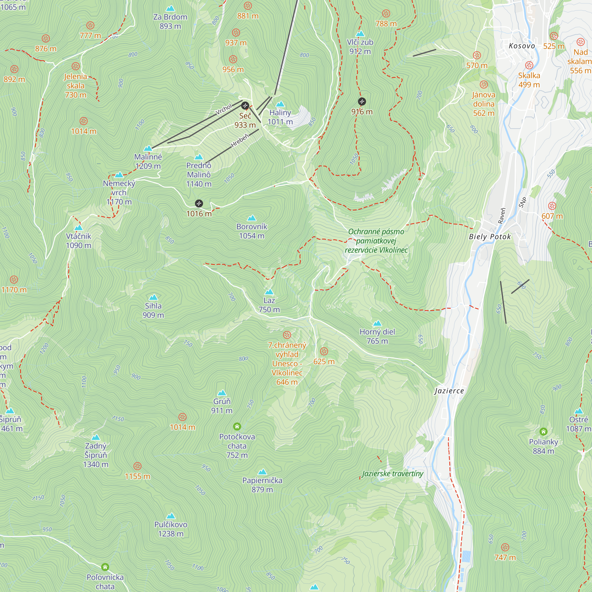 Chata č.67 map