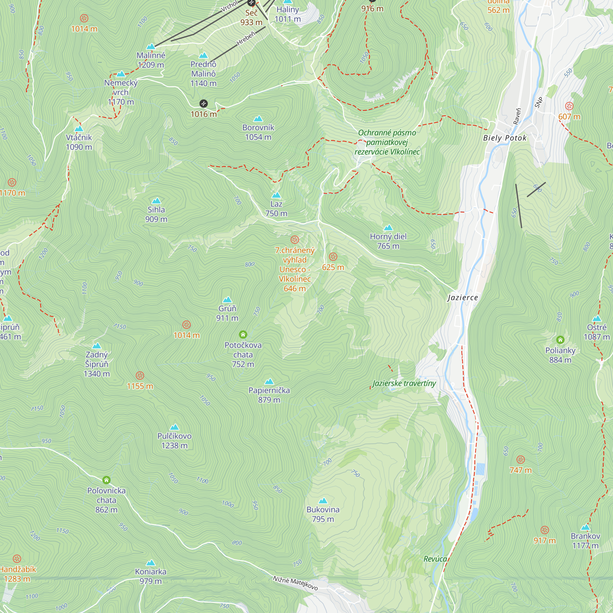 Chata Včelín map