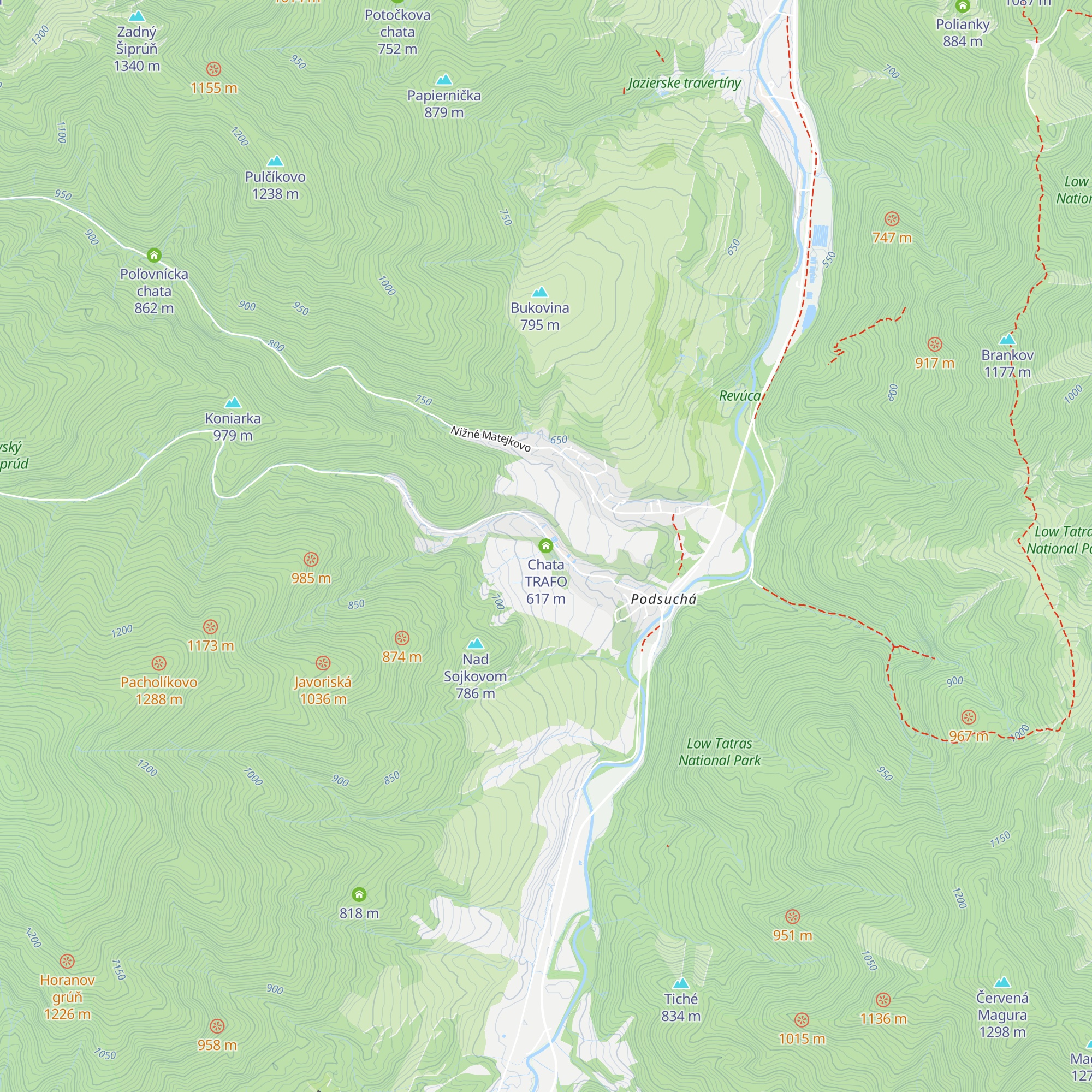 Chata TRAFO map
