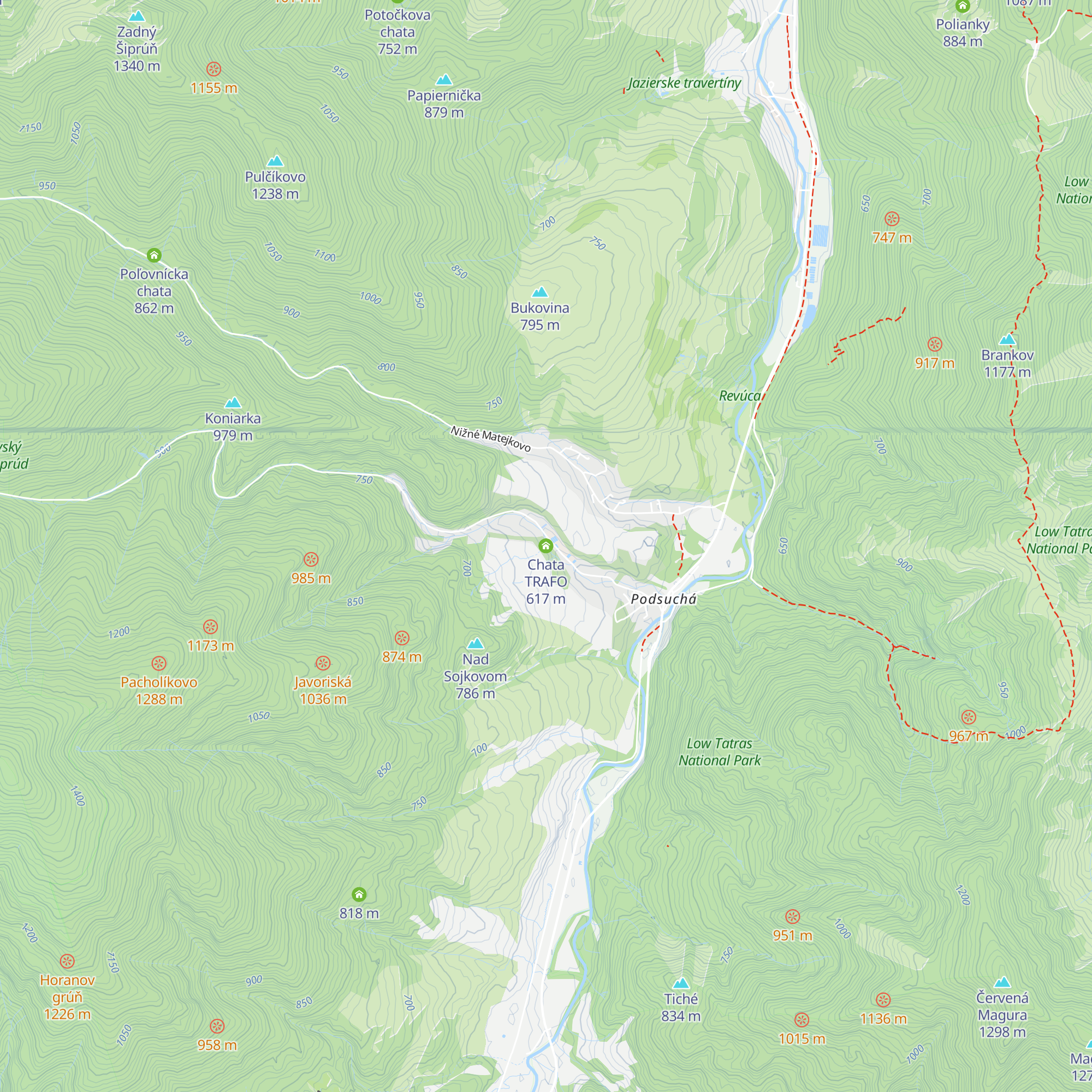 Chata TRAFO map