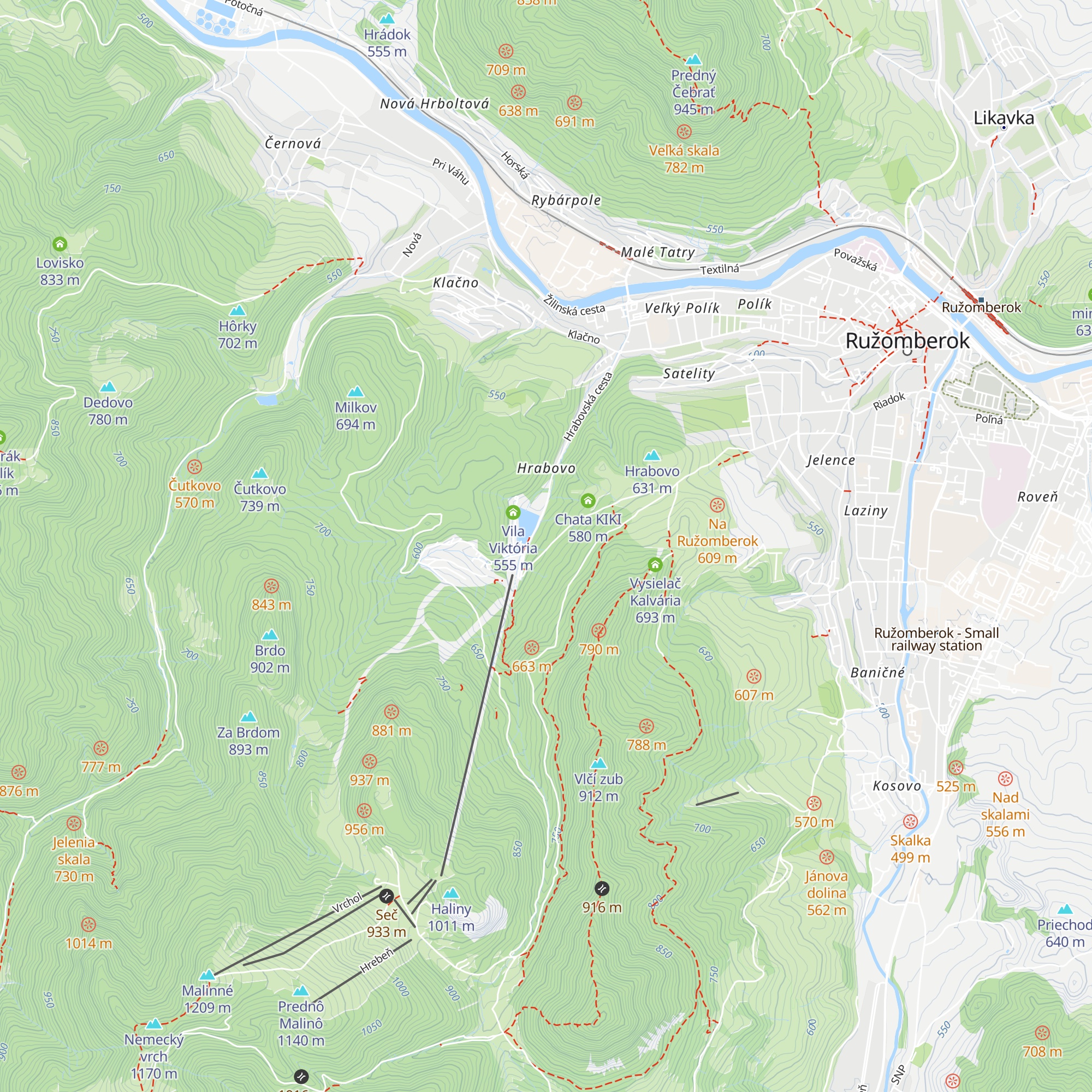 Chata Sunday map