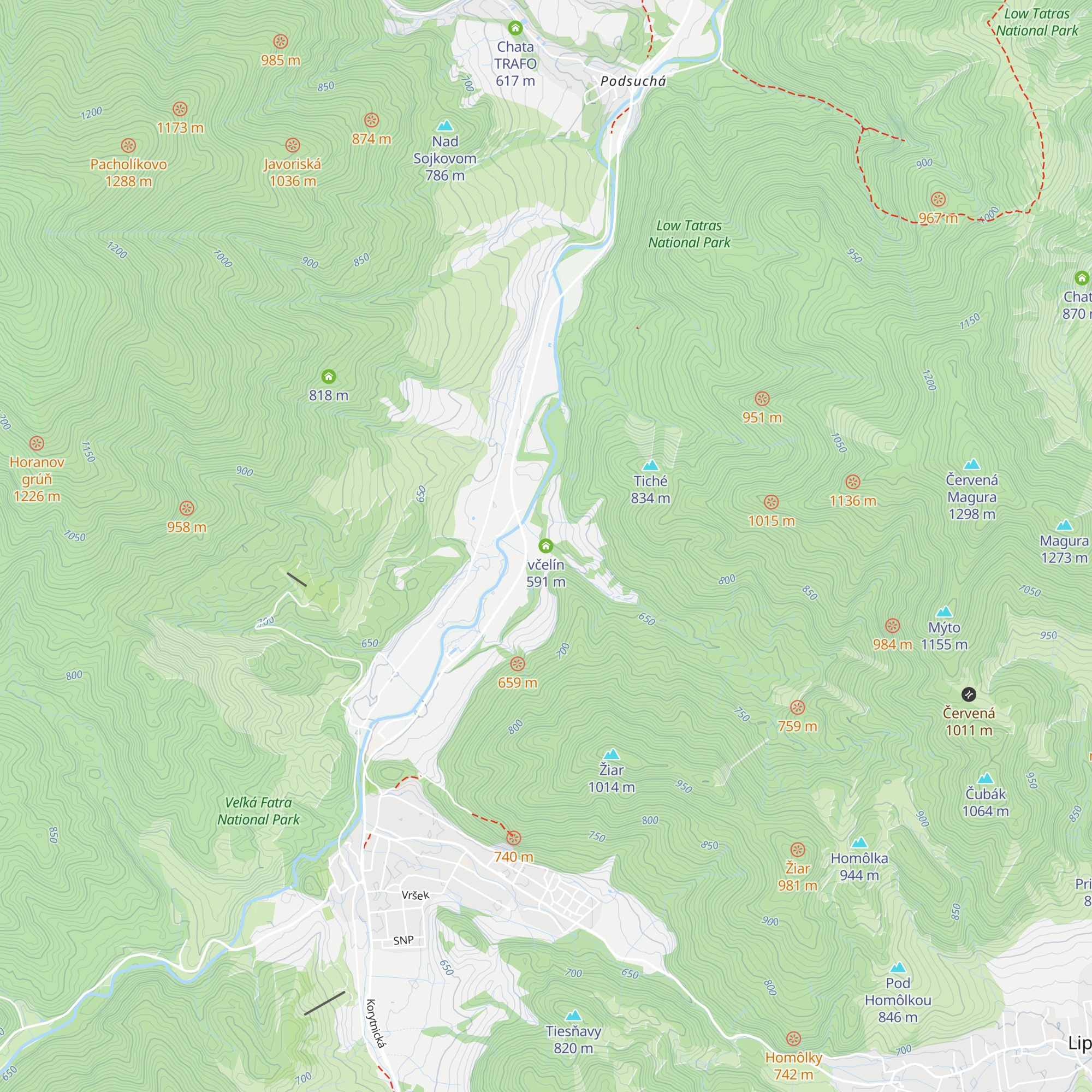 včelín map