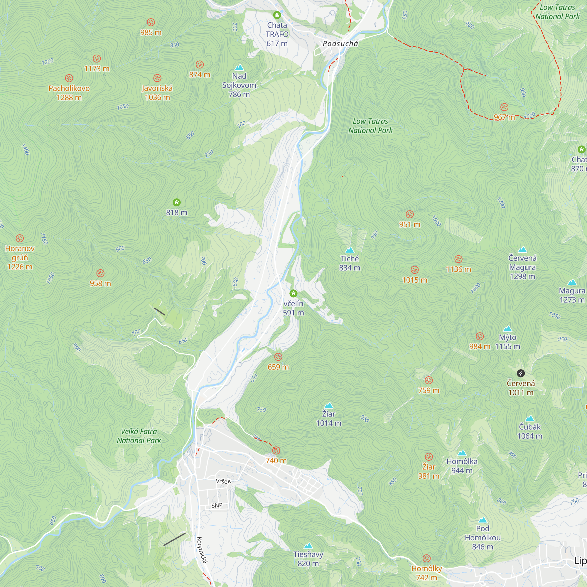 včelín map