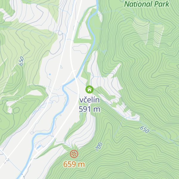 Map of včelín