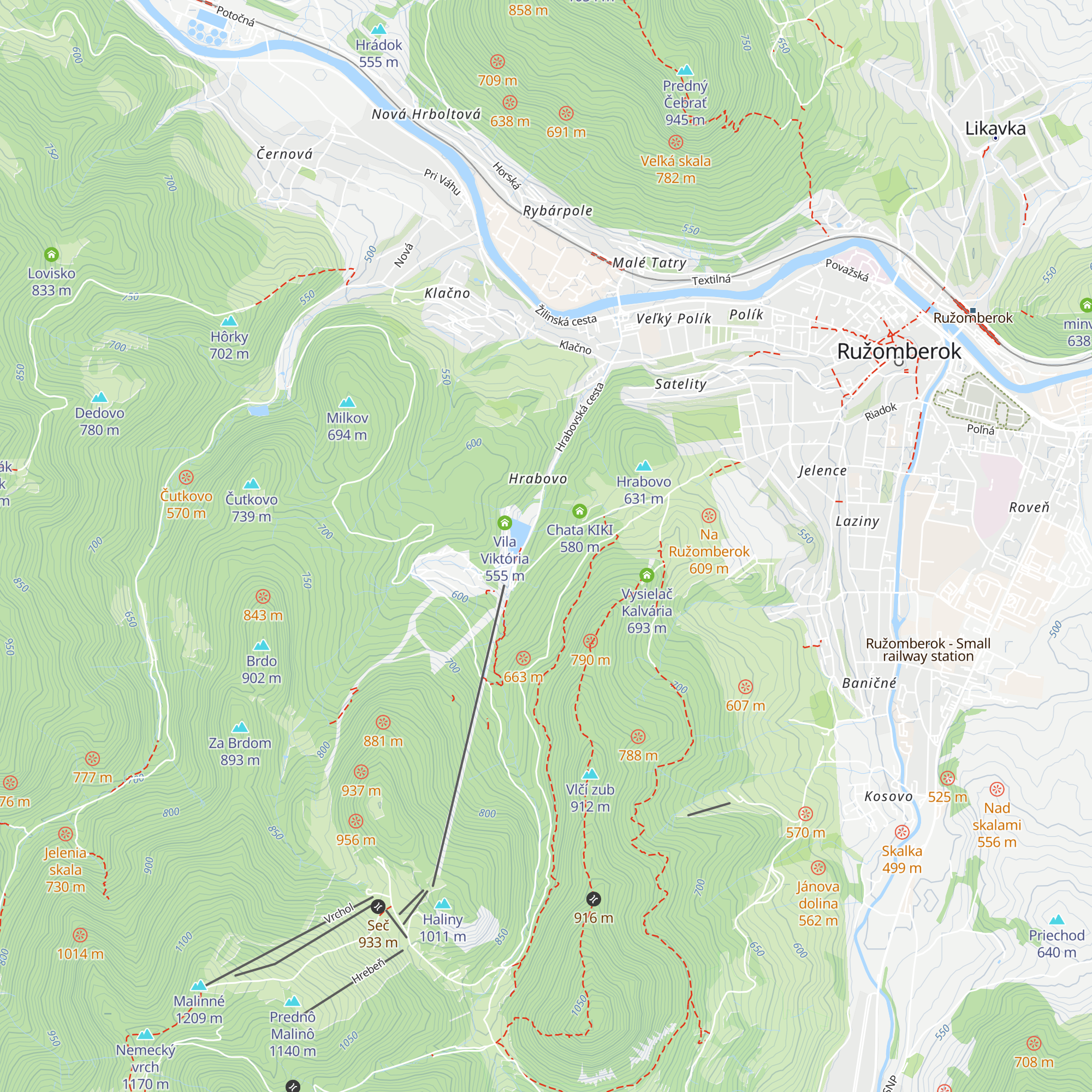Chata Malina map