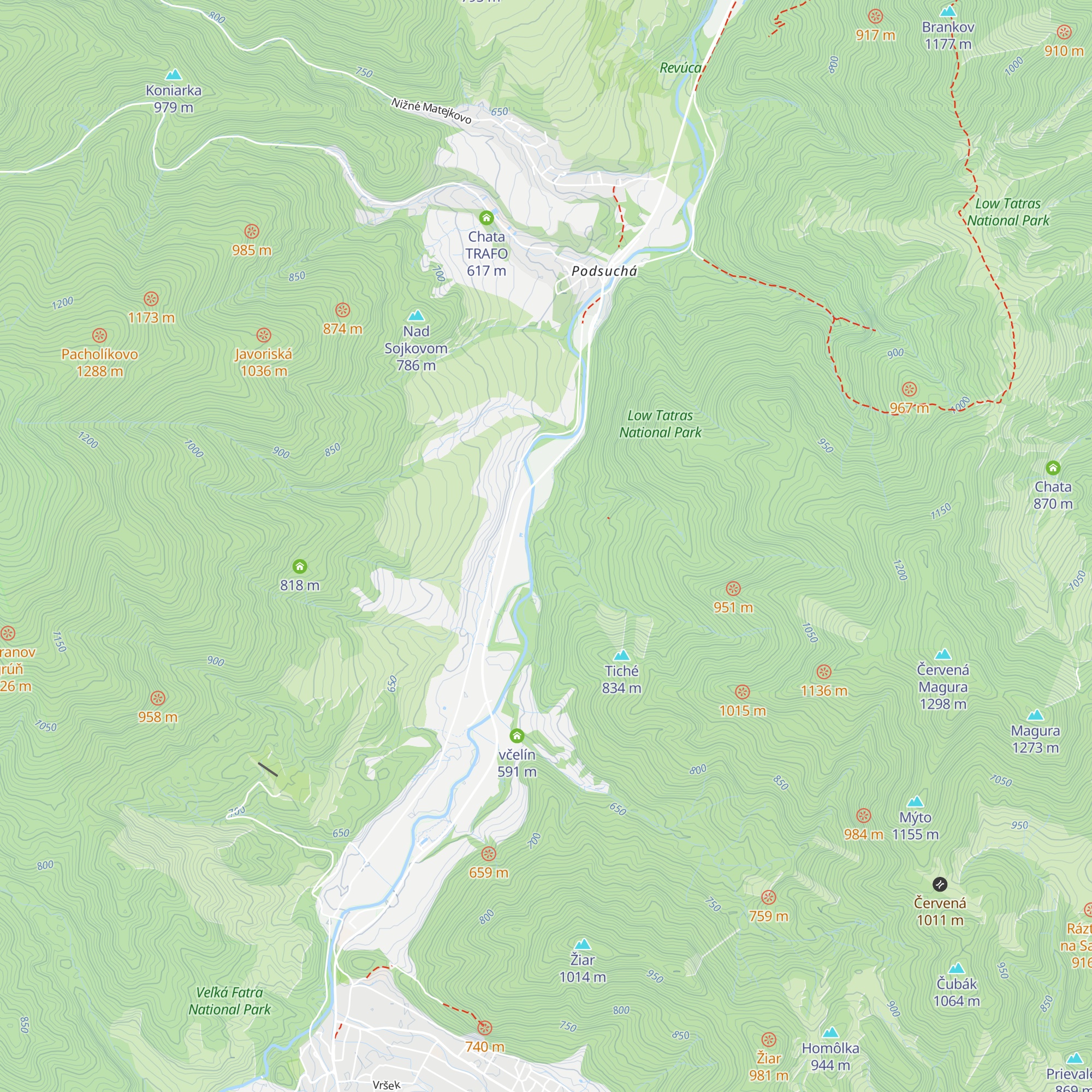 Skautská chata map