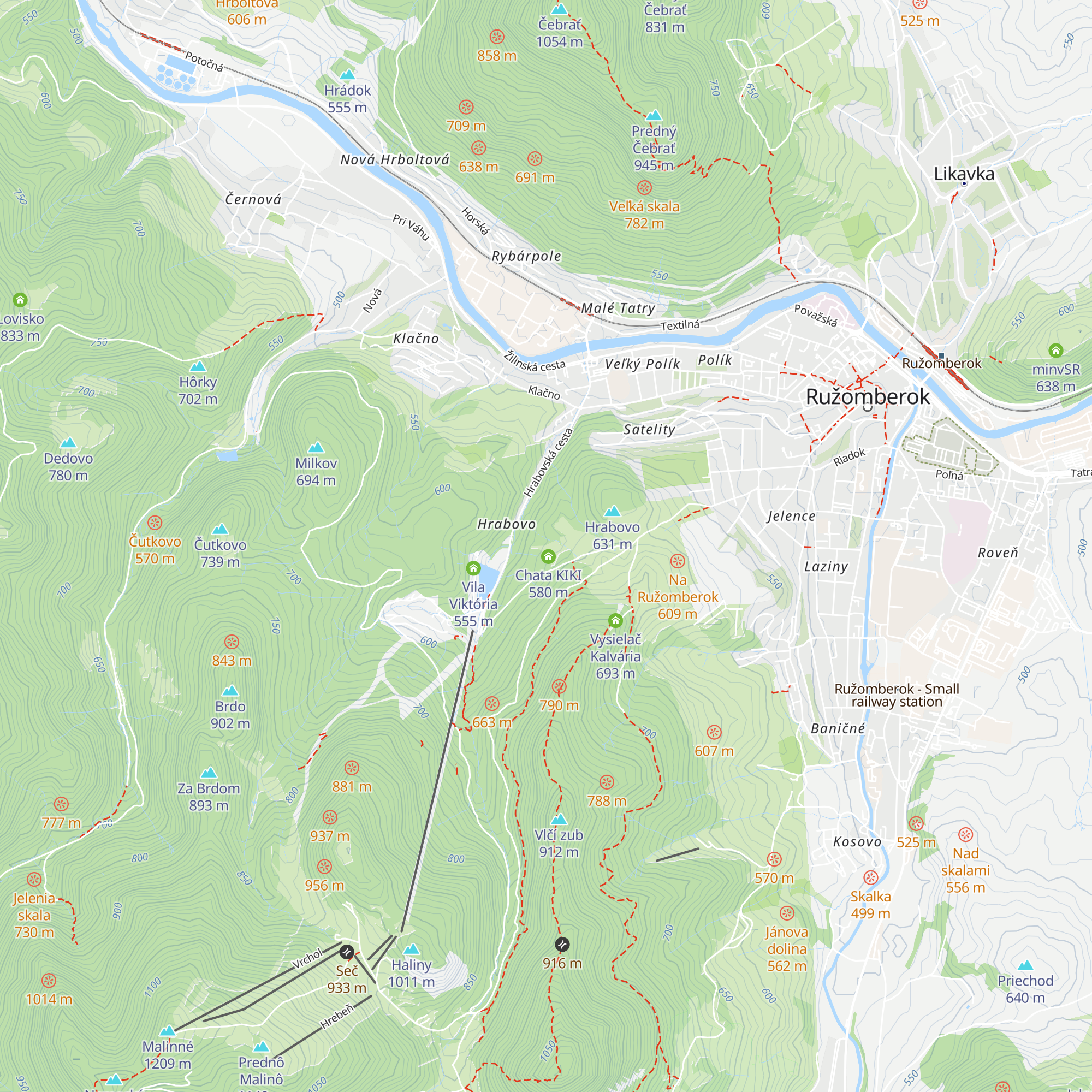 Chata Helena map