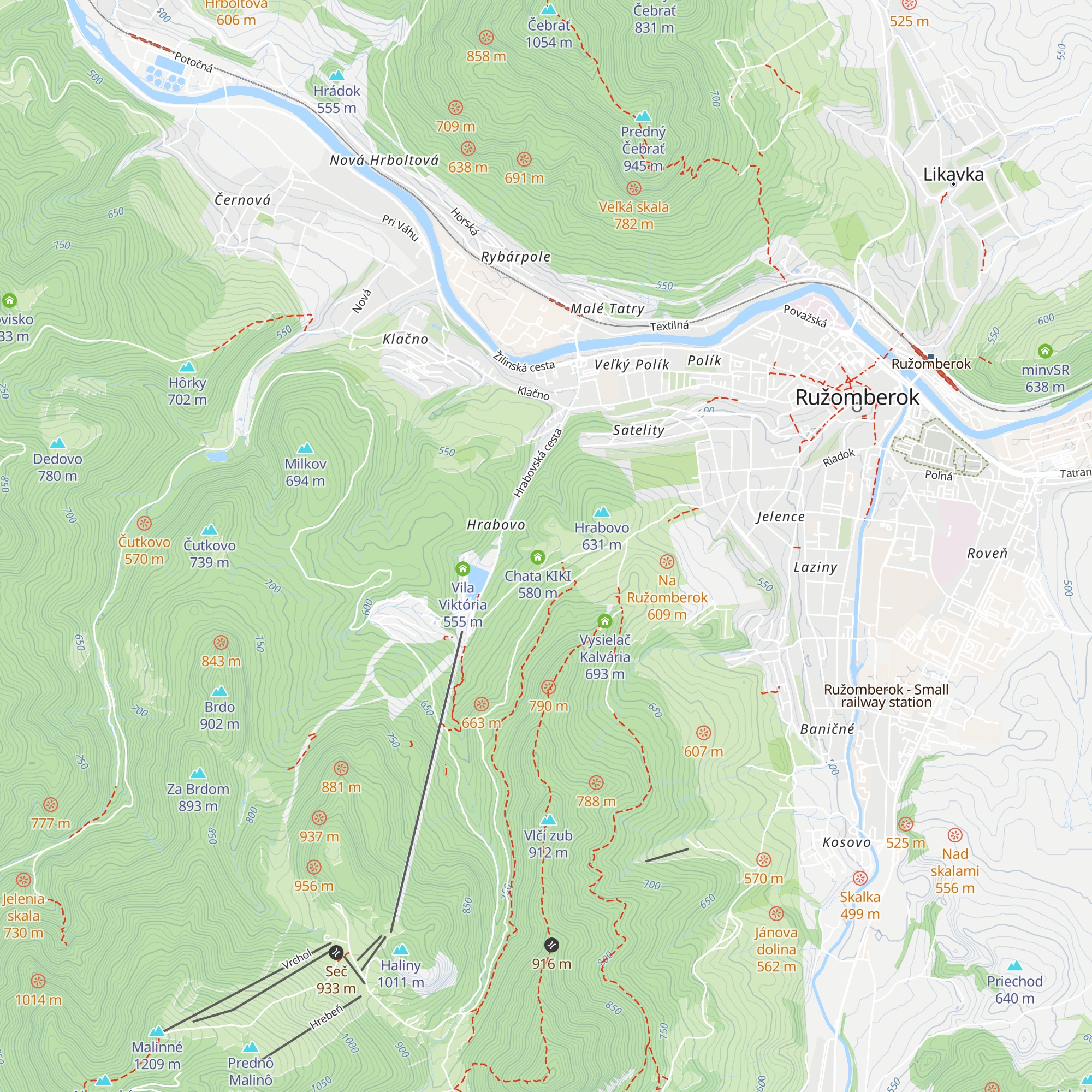 Chata Volko map