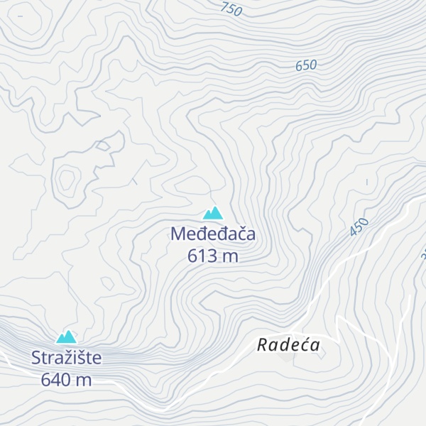Map of Međeđača