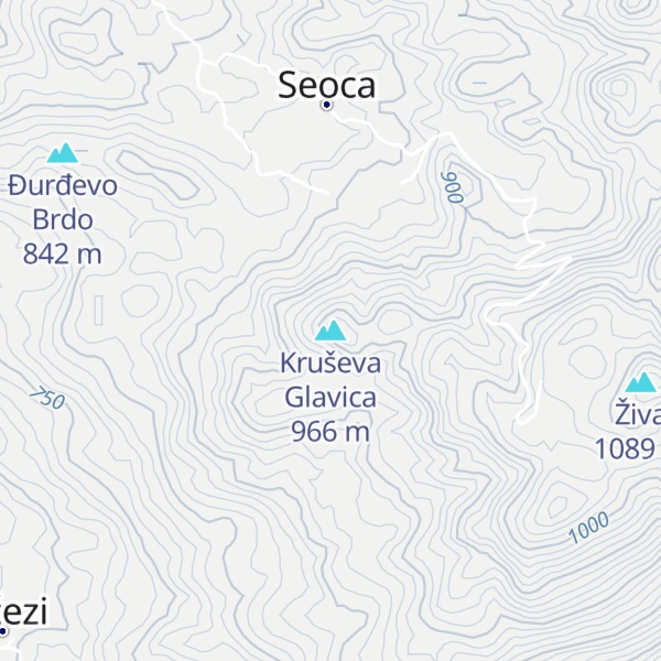 Map of Kruševa Glavica