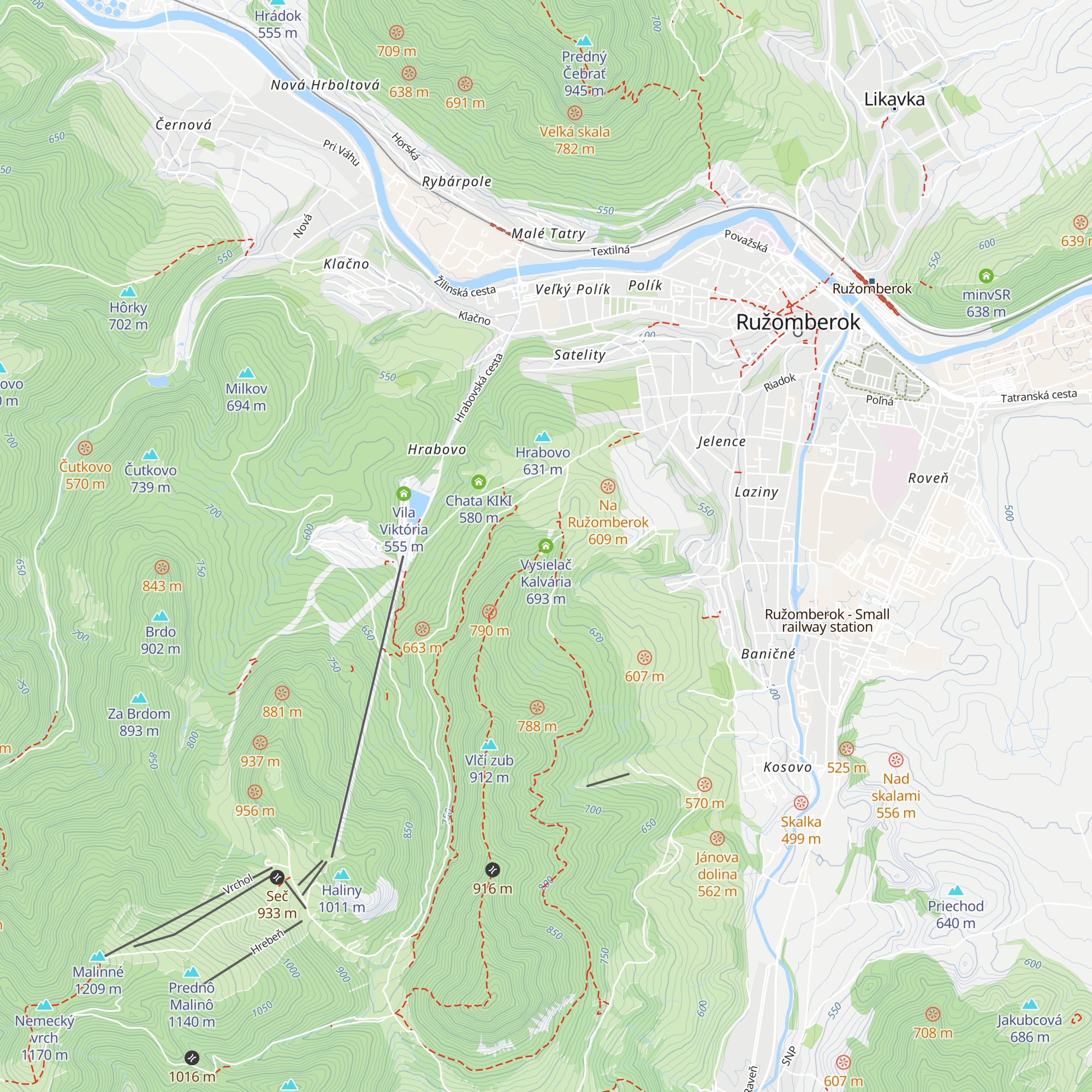 Vysielač Kalvária map