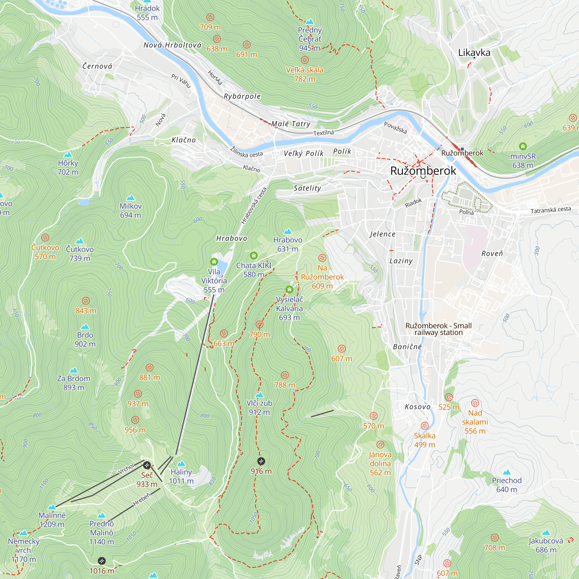 Vysielač Kalvária map