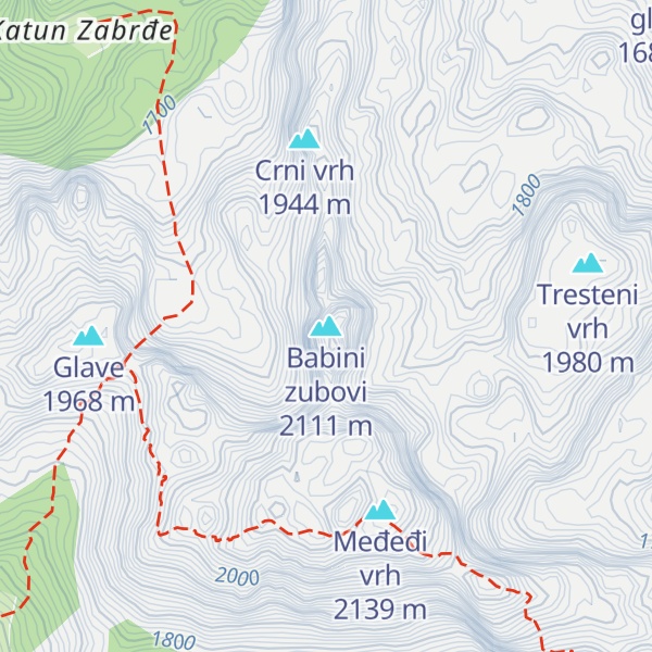 Map of Babini zubovi