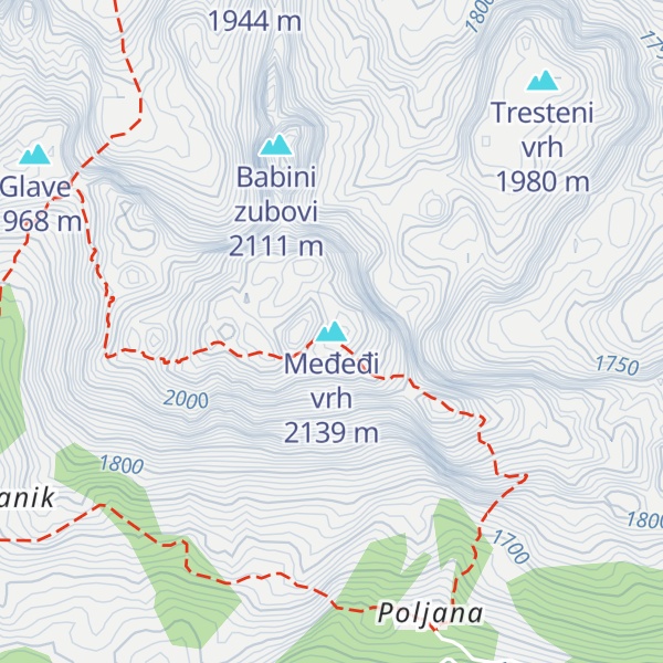 Map of Međeđi vrh
