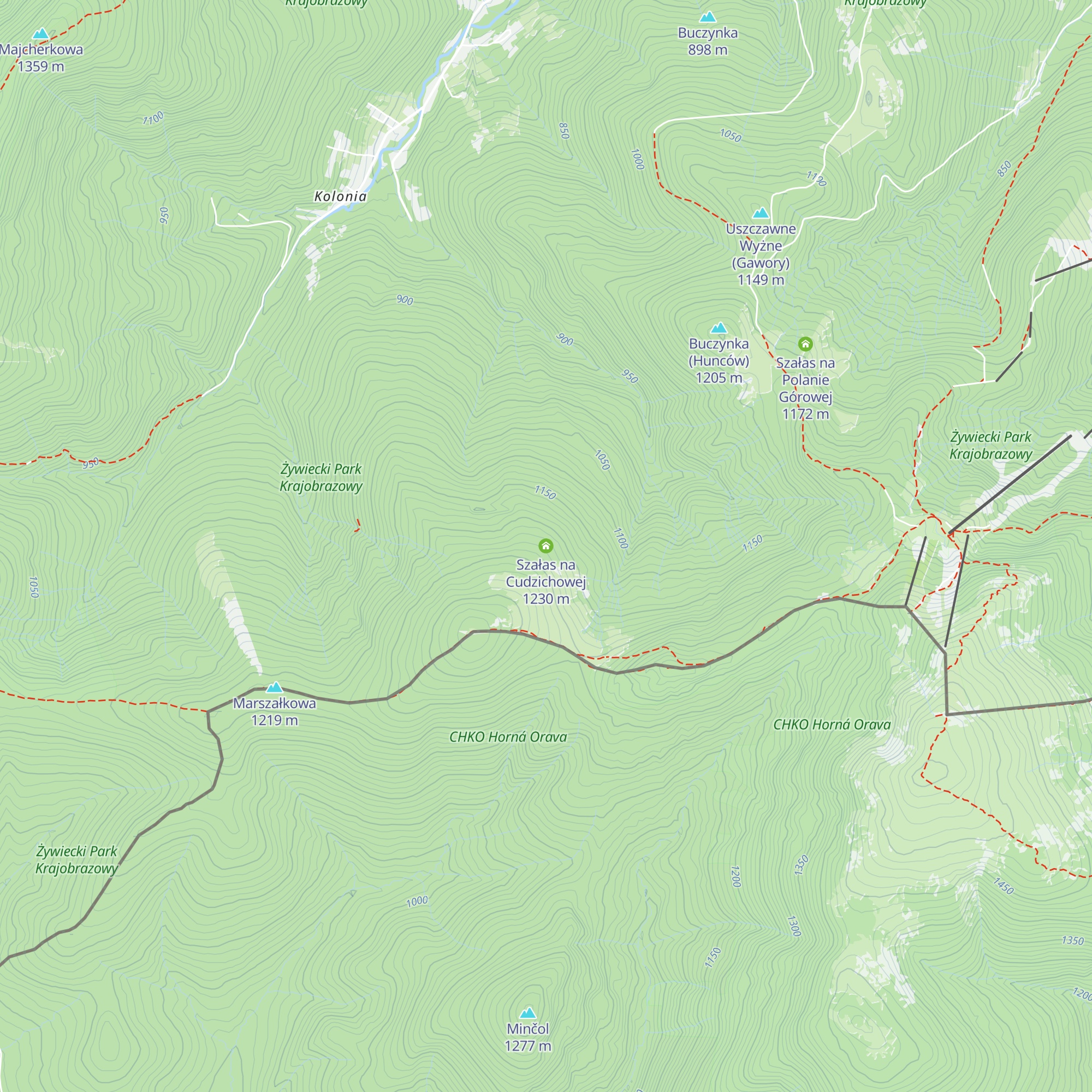 Szałas na Cudzichowej map
